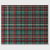 Country Red Green Plaid Kerstmis Cadeaupapier (Vlak)
