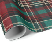 Country Red Green Plaid Kerstmis Cadeaupapier (Rol Hoek)