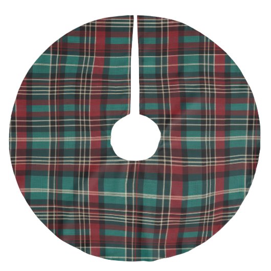 Country Red Green Plaid Kerstmis Kerstboom Rok (Voorkant)