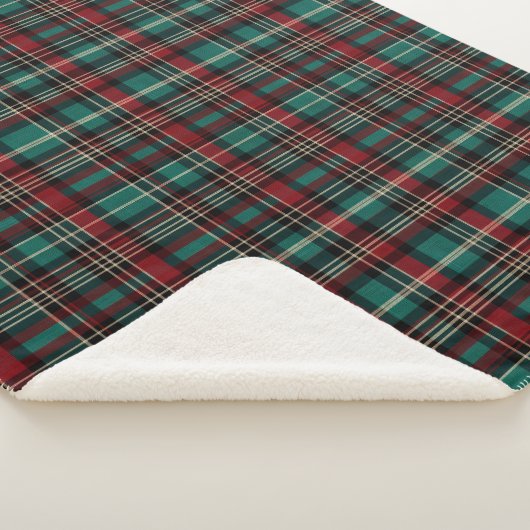 Country Red Green Plaid Kerstmis Sherpa Deken (3/4)