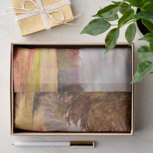 Country Red White Barn Sketch Art Tissuepapier (Geschenk)