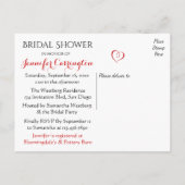 Country Red White Gingham Plaid Vrijgezellenfeest Uitnodiging Briefkaart (Achterkant)