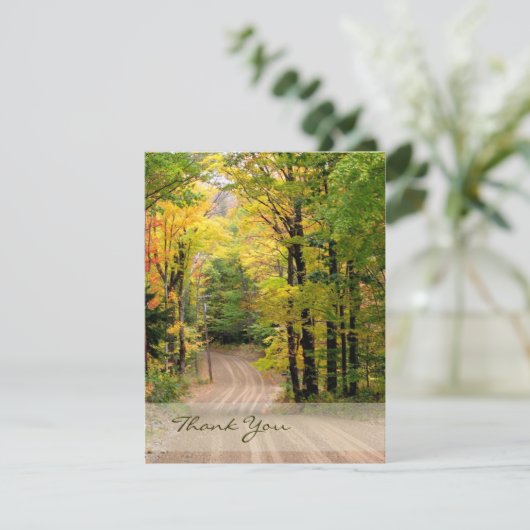Country Road bedankkaartje Bedankkaart (Staand voorkant)