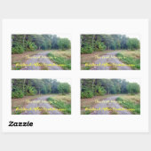 country road bookplate rechthoekige sticker (Vel)