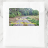 country road bookplate rechthoekige sticker (Tas)