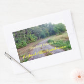 country road bookplate rechthoekige sticker (Envelop)