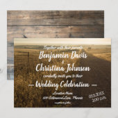 Country Road bruiloft uitnodiging (Voorkant / Achterkant)