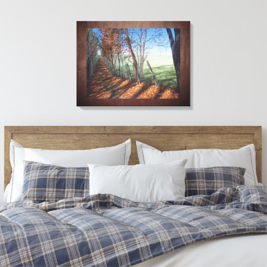 "Country Road" Fine Art Landschap Canvas Afdruk (Insitu (Slaapkamer))