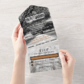 Country Road herfst bruiloft All In One Uitnodiging (Afscheurbaar)