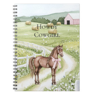 country road horse notitieboek