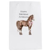 Country Road Horse Verjaardag Medium Cadeauzakje (Voorkant)