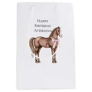 Country Road Horse Verjaardag Medium Cadeauzakje
