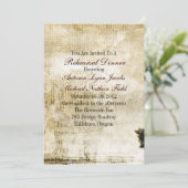 country Road western bruiloft repesial Dinner Kaart (Staand voorkant)