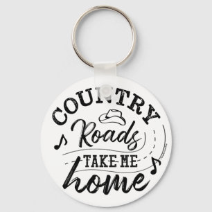 Country Roads Brengen Me Huis - GraphicLoveShop Sleutelhanger