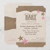 Country Rodeo Western Baby shower Kaart (Voorkant / Achterkant)