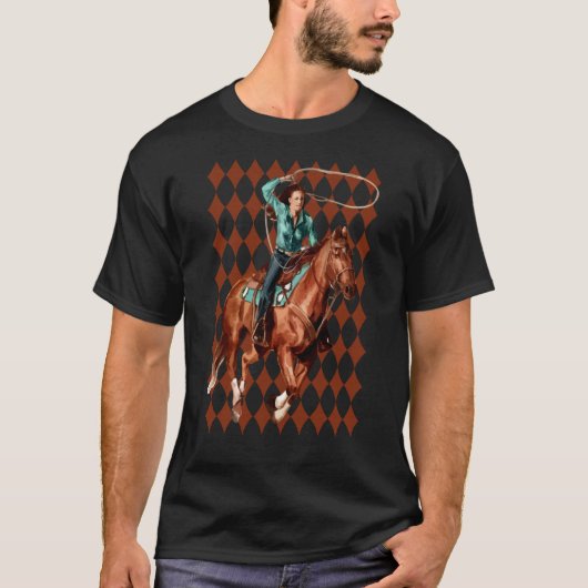 Country Rodeo Zuid-Texas Howdy Equestrian Cowboy T-shirt (Voorkant)