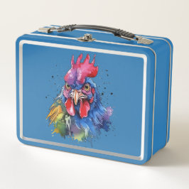 Country Rooster Chicken Waterverf Stijl