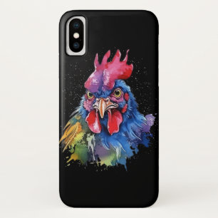 Country Rooster Chicken Waterverf Stijl Case-Mate iPhone Case