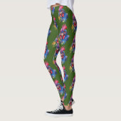 Country Rooster Chicken Waterverf Stijl Leggings (Links)