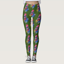 Country Rooster Chicken Waterverf Stijl Leggings