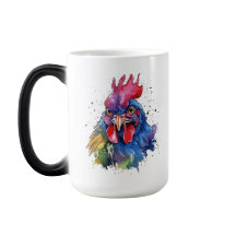 Country Rooster Chicken Waterverf Stijl