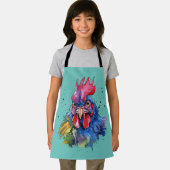 Country Rooster Chicken Waterverf Stijl Schort (Insitu)