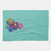 Country Rooster Chicken Waterverf Stijl Theedoek (Horizontaal)