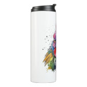 Country Rooster Chicken Waterverf Stijl Thermosbeker (Gedraaid links)