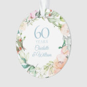 Country Roses-krans 60ste verjaardag Ornament (voorkant)