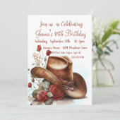 Country Rozen, Cowboy Pet, 18e verjaardag Kaart (Staand voorkant)