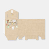 Country Rustic Burlap en Mason Jar Favor Box Bedankdoosjes (Uitgevouwen)