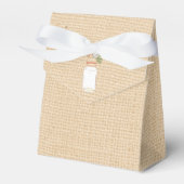 Country Rustic Burlap en Mason Jar Favor Box Bedankdoosjes (Voorkant Zijde)