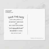 Country Rustic Chalkboard Wood Save the Date Aankondigingskaart (Achterkant)