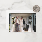 Country Rustic Cottage Weddenschap Foto Hartelijk  Notitiekaartje (Voorkant / Achterkant in situ)