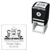 Country Rustic Cowboy laarzen Mason Jar Zelfinktende Stempel (In situ)