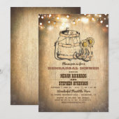 Country Rustic Cowboy laarzen repetitie diner Kaart (Voorkant / Achterkant)