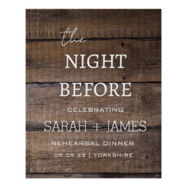Country Rustic de avond voor repetitie diner Perfect Poster