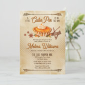 Country Rustic Een beetje Cutie Pie Baby shower Kaart (Staand voorkant)