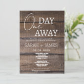 Country Rustic Een dag weg repetitie diner Kaart (Staand voorkant)