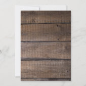 Country Rustic Een dag weg repetitie diner Kaart (Achterkant)