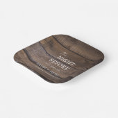 Country Rustic eiken schuur de nacht voor bruiloft Papieren Bordje (Gebogen)