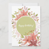 Country Rustic Floral Terracotta Blush Kaart (Voorkant)