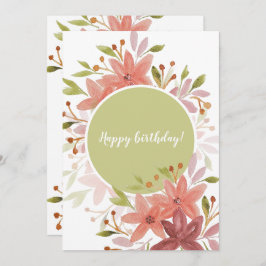 Country Rustic Floral Terracotta Blush Kaart