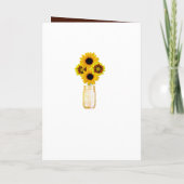 Country Rustic Gele Mason Jars Huwelijksprogramma Programma (Achterkant)