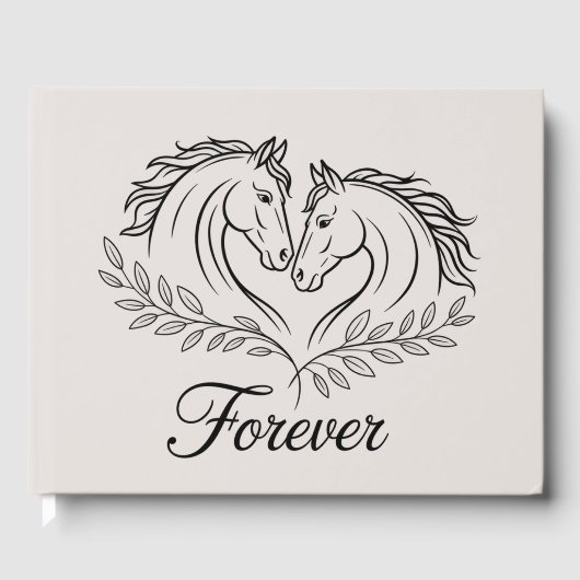 Country Rustic Horse Western Elegant Huwelijk Gastenboek (Voorkant)