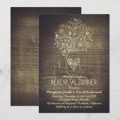 Country Rustic Mason Jar Bloemenrepetitie Diner Kaart (Voorkant / Achterkant)