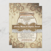 Country Rustic Mason Jar Engagement Party Kaart (Voorkant / Achterkant)