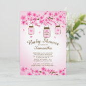 Country Rustic Mason Jars Baby shower Uitnodiging (Staand voorkant)