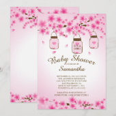 Country Rustic Mason Jars Baby shower Uitnodiging (Voorkant / Achterkant)