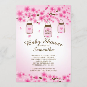 Country Rustic Mason Jars Baby shower Uitnodiging